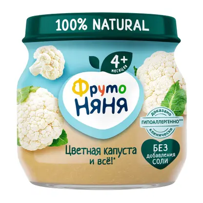 Пюре из цветной капусты с 4 месяцев Фрутоняня 80г