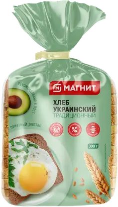 Хлеб Украинский нарезанный Магнит 300г