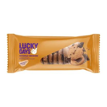 Печенье овсяное с шоколадом Lucky Days 310г