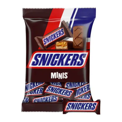 Конфеты шоколадные с карамелью арахисом и нугой Snickers Minis 180г