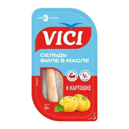 Сельдь Vici Филе к картошке в масле 240г