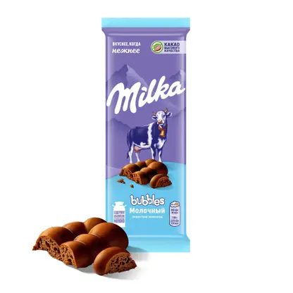 Шоколад Milka Bubbles молочный пористый 72г
