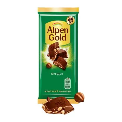 Молочный шоколад с фундуком Alpen Gold 80г