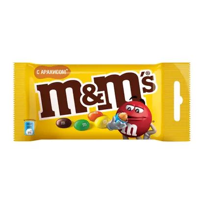 Драже с арахисом и молочным шоколадом M&M's 45г