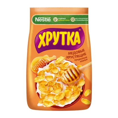 Кукурузные хлопья Хрутка Медовые обогащенные кальцием 270/300г