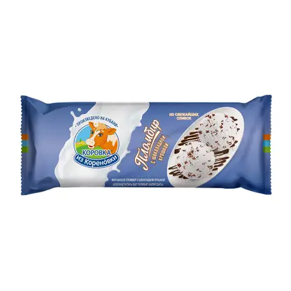 Мороженое Коровка из Кореновки Пломбир с шоколадной стружкой 400г
