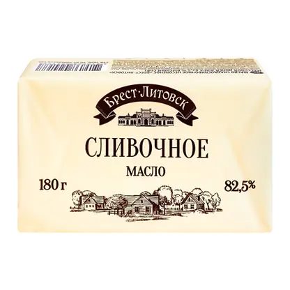 Масло сладко-сливочное Брест-Литовск 82.5% 180г