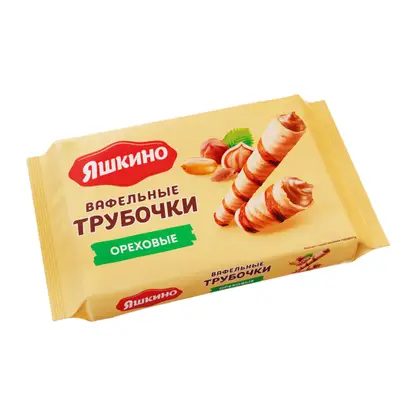 Трубочки вафельные Ореховые Яшкино 190г