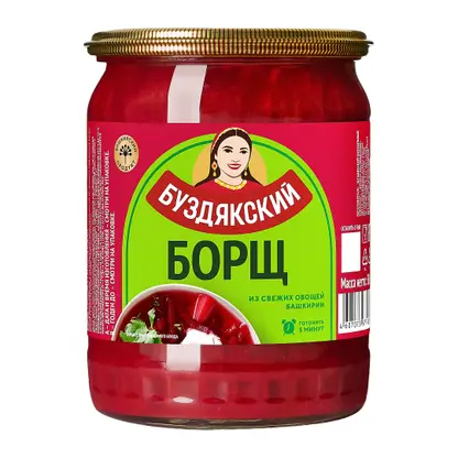 Борщ Буздякский из свежей капусты с зеленью 500г