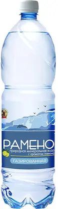Вода Рамено минеральная со вкусом лимона газированная 1.5л