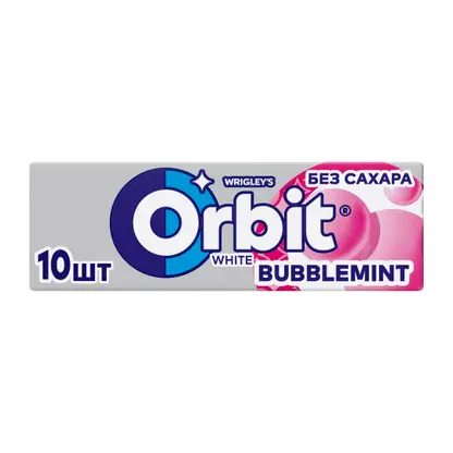 Жевательная резинка Bubblemint без сахара Orbit White 13.6г