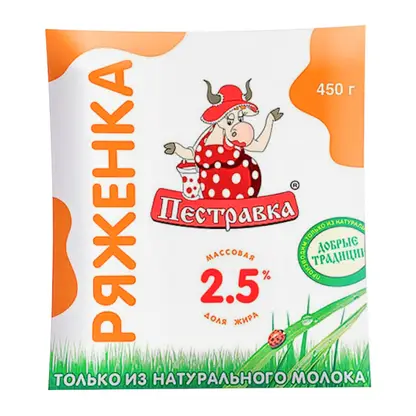 Ряженка Пестравка 2.5% 450мл