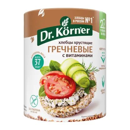 Хлебцы гречневые с витаминами без глютена Dr.Korner 100г
