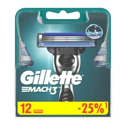 Кассеты для бритья Gillette Mach 3 12шт