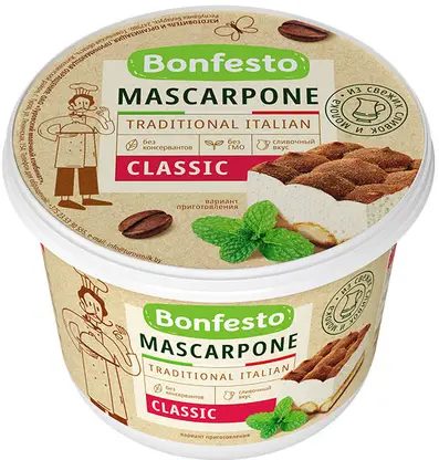 Сыр Bonfesto Маскарпоне мягкий 78% 500г