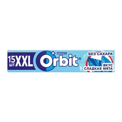 Жевательная резинка Orbit XXL Сладкая мята без сахара 20.4г