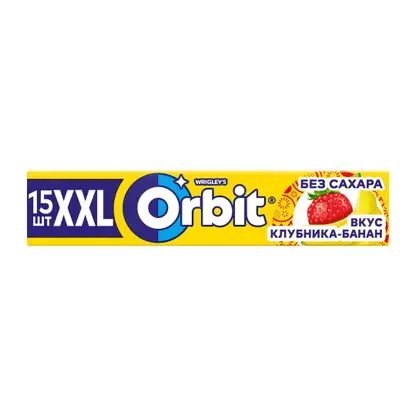 Жевательная резинка Orbit XXL Клубника-банан без сахара 20.4г