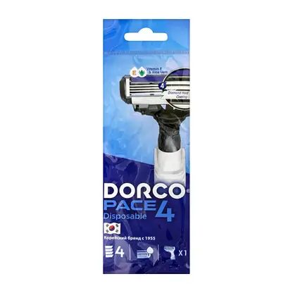 Одноразовый станок для бритья Dorco Pace 4 мужской 4 лезвия