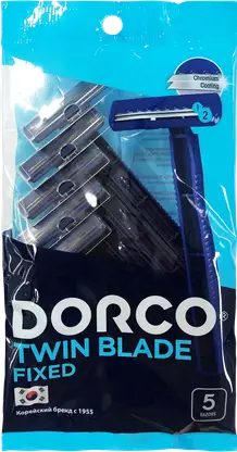 Одноразовый станок для бритья Dorco Twin Blade Fixed 2 лезвия 5шт