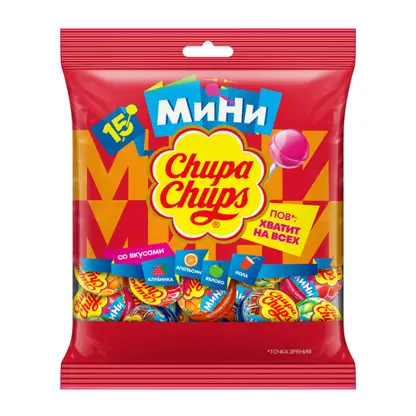 Карамель Chupa Chups Mini ассорти вкусов 90г