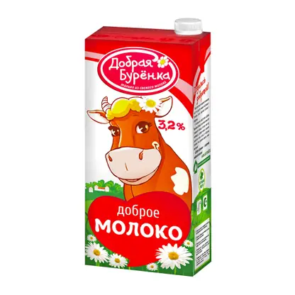 Молоко Добрая Буренка ультрапастеризованное 3.2% 950г