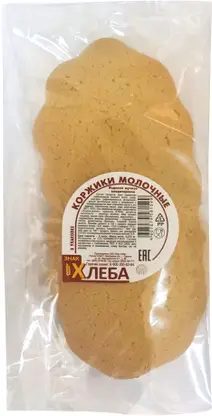 Коржики Молочные пшеничные Знак хлеба 75г