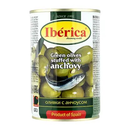 Оливки Iberica с анчоусом 300г