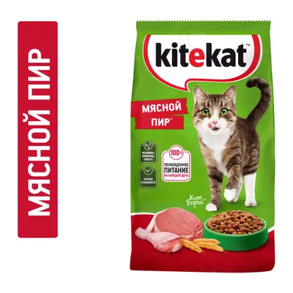 Сухой корм для кошек Мясной пир Kitekat 800г