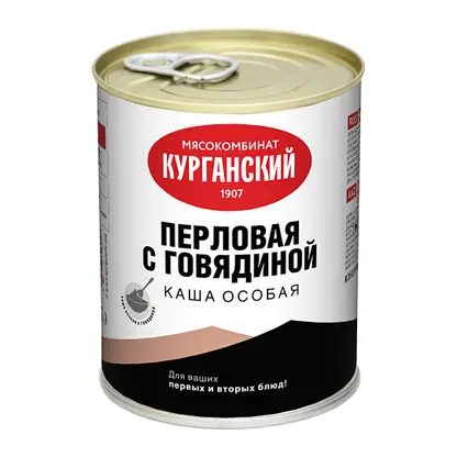 Каша перловая с говядиной Курганский МК Стандарт 340г