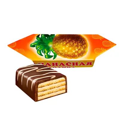 Конфета Ананасная долина вафельная Славянка