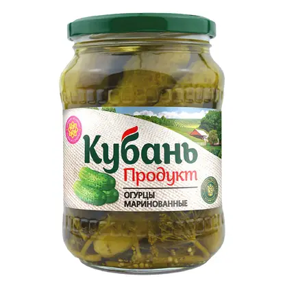 Огурцы Кубань продукт маринованные 680г