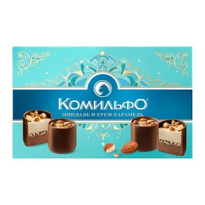 Конфеты шоколадные Миндаль и крем-карамель Комильфо 116г
