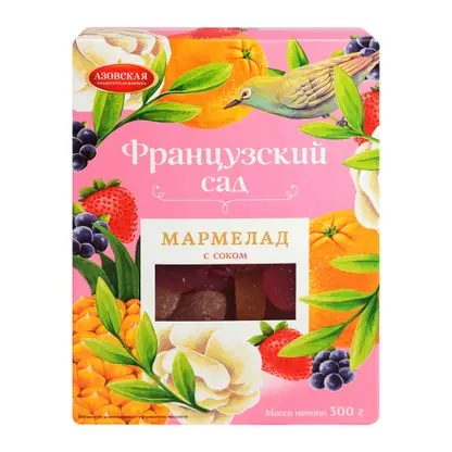 Мармелад Французский сад с натуральным соком Азовская КФ 300г