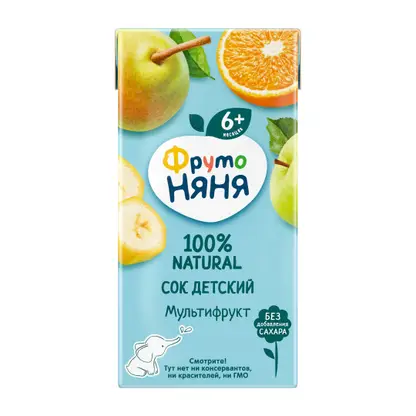 Мультифруктовый сок с 6 месяцев Фрутоняня 200мл