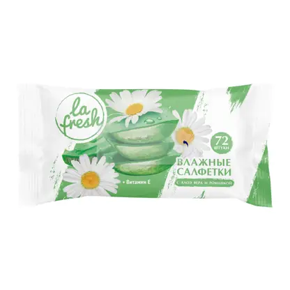 Салфетки влажные La Fresh для всей семьи с ароматом ромашки 72шт