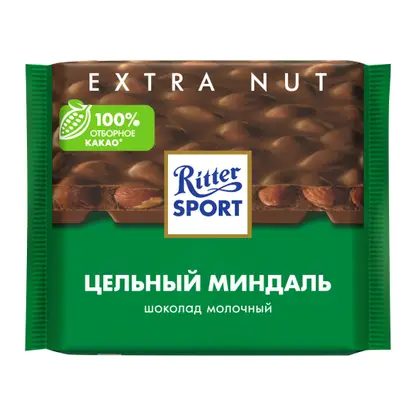 Шоколад Молочный Цельный миндаль Ritter Sport 100г