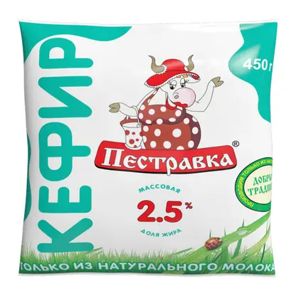 Кефир Пестравка 2.5% 450мл