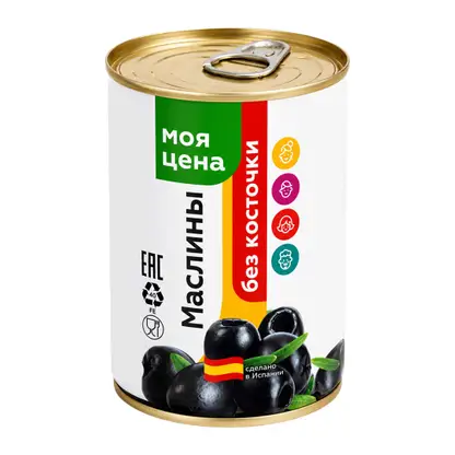 Маслины Моя цена без косточки 300мл