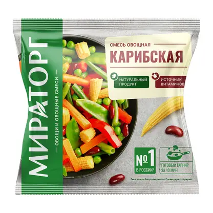 Карибская смесь Мираторг быстрозамороженная 400г