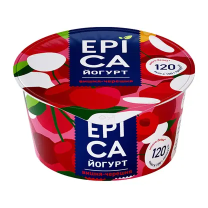 Йогурт Epica с вишней и черешней 4.8% 130г