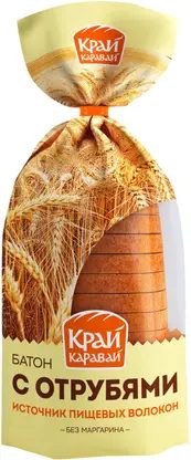Батон с отрубями Край Каравай 250г