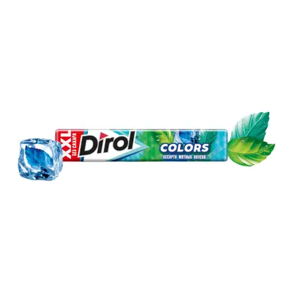 Жевательная резинка Dirol Colors XXL ассорти мятных вкусов 19г