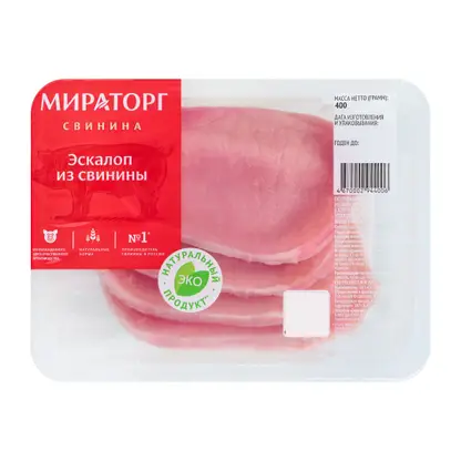 Эскалоп свиной охлажденный Мираторг 400г