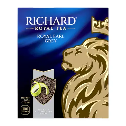 Чай черный Richard Royal Earl Grey цейлон с ароматом бергамота 100пак
