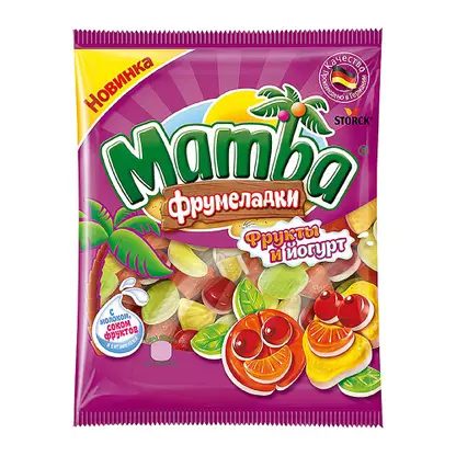 Мармелад жевательный Фрукты и йогурт фрумеладки Mamba 72г