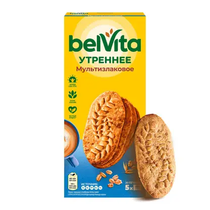 Печенье Утреннее Мультизлаковое Belvita 225г