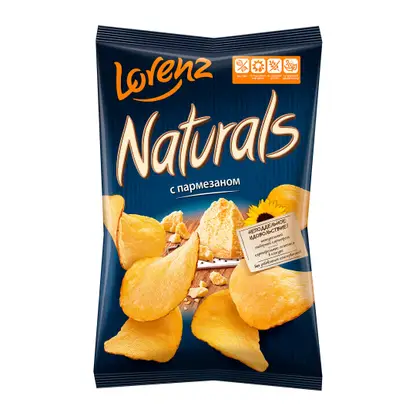 Чипсы картофельные Naturals с пармезаном 100г