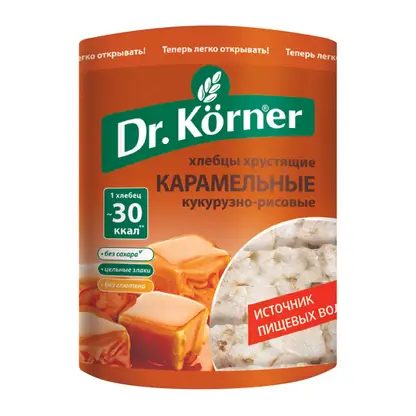 Хлебцы Кукурузно-рисовые Карамельные без глютена Dr.Korner 90г