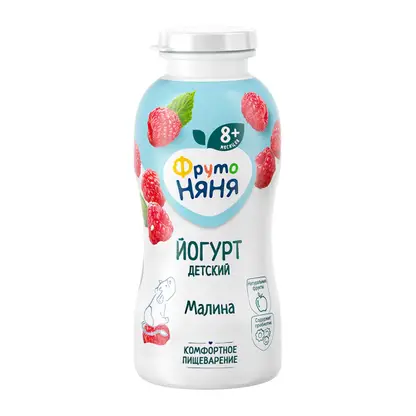 Питьевой йогурт с малиной с 8 месяцев Фрутоняня 2.5% 200мл