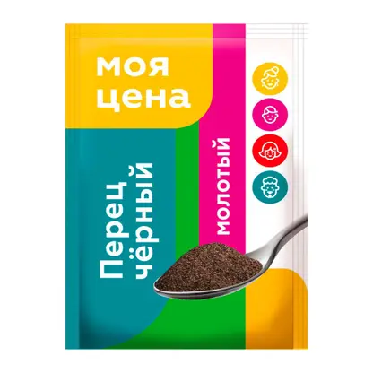 Перец Моя цена Черный молотый 20г